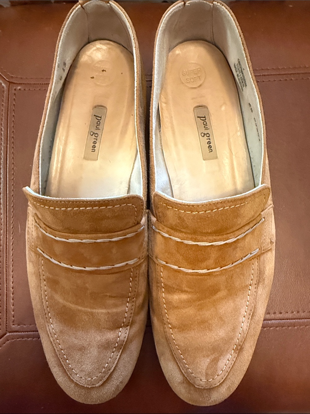 Paul Green Women’s Tan Suede Penny Loafers